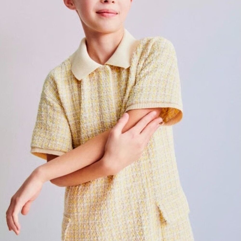 Zara Kids Tweed Polo Dress - Sz 7